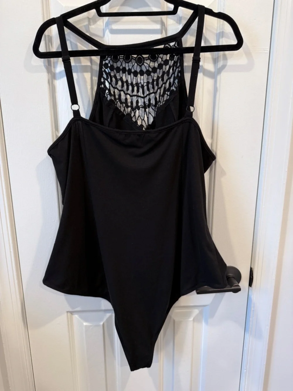 torrid Black Crochet-Back Tank Bodysuit - Picture 3 of 4